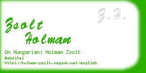 zsolt holman business card